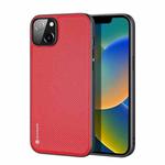 For iPhone 14 Plus DUX DUCIS Fino Series PU + TPU Phone Case (Red)