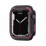 Detachable Two-color Watch Case For Apple Watch Series 9 / 8 / 7 41mm / 6&SE&5&4 40mm(Black Wine Red)