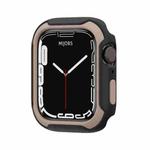 Detachable Two-color Watch Case For Apple Watch Series 9 / 8 / 7 41mm / 6&SE&5&4 40mm(Black Light Apricot)