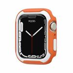 Detachable Two-color Watch Case For Apple Watch Series 9 / 8 / 7 45mm / 6&SE&5&4 44mm(Orange White)