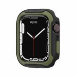 Detachable Two-color Watch Case For Apple Watch Series 9 / 8 / 7 45mm / 6&SE&5&4 44mm(Black Army Green)