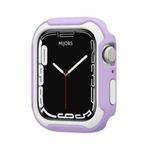 Detachable Two-color Watch Case For Apple Watch Series 9 / 8 / 7 45mm / 6&SE&5&4 44mm(Purple White)