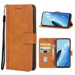 For OPPO Reno7 A Leather Phone Case(Brown)