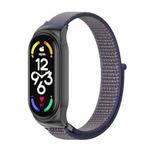 For Xiaomi Mi Band 7 / 7 NFC MIJOBS CS Stainless Steel Case Nylon Watch Band(Midnight Blue Black)