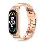 For Xiaomi Mi Band 7 / 7 NFC MIJOBS CS Bamboo Buckle Stainless Steel Watch Band(Rose Gold)