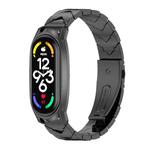 For Xiaomi Mi Band 7 / 7 NFC MIJOBS GT Metal Stainless Steel V-shaped Watch Band(Black)