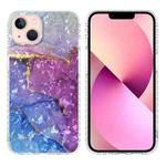 For iPhone 13 mini 2.0mm Airbag Shockproof TPU Phone Case  (Blue Purple Marble)