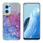 For OPPO Reno7 5G Foreign 2.0mm Airbag Shockproof TPU Phone Case(Blue Purple Marble)