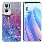 For OPPO Reno7 Pro 5G 2.0mm Airbag Shockproof TPU Phone Case(Blue Purple Marble)