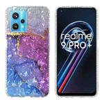 For OPPO Realme 9 Pro+ 5G 2.0mm Airbag Shockproof TPU Phone Case(Blue Purple Marble)
