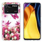 For Xiaomi Poco M4 Pro 4G 2.0mm Airbag Shockproof TPU Phone Case(Dancing Butterflies)