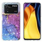 For Xiaomi Poco M4 Pro 4G 2.0mm Airbag Shockproof TPU Phone Case(Blue Purple Marble)