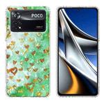 For Xiaomi Poco X4 Pro 5G 2.0mm Airbag Shockproof TPU Phone Case(Gold Heart)