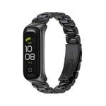 For Samsung Galaxy Fit 2 MIJOBS Three-bead Metal Stainless Steel Watch Band(Black)