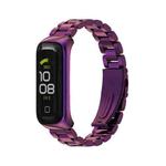 For Samsung Galaxy Fit 2 MIJOBS Three-bead Metal Stainless Steel Watch Band(Purple)