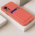 For Infinix Hot 11s NFC Skin Feel Card Contrast Color Button TPU Phone Case(Rose Red)