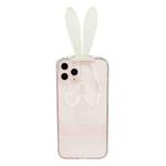 Luminous Bunny Ear Holder TPU Phone Case For iPhone 13 Pro(Transparent)