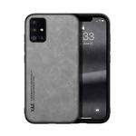 For Samsung Galaxy A71 Skin Feel Magnetic Leather Back Phone Case(Galactic Grey)