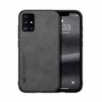 For Samsung Galaxy A71 Skin Feel Magnetic Leather Back Phone Case(Graphite Grey)