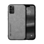 For Samsung Galaxy S20+ Skin Feel Magnetic Leather Back Phone Case(Galactic Grey)
