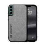 For Samsung Galaxy S21 5G Skin Feel Magnetic Leather Back Phone Case(Galactic Grey)