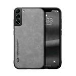 For Samsung Galaxy S21+ 5G Skin Feel Magnetic Leather Back Phone Case(Galactic Grey)