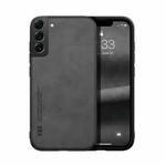 For Samsung Galaxy S21+ 5G Skin Feel Magnetic Leather Back Phone Case(Graphite Grey)