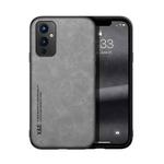 For OnePlus 9 Skin Feel Magnetic Leather Back Phone Case(Light Grey)