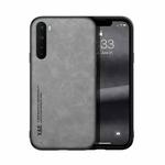 For OnePlus Nord Skin Feel Magnetic Leather Back Phone Case(Light Grey)