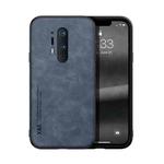 For OnePlus 8 Pro Skin Feel Magnetic Leather Back Phone Case(Blue)