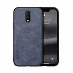 For OnePlus 7 Skin Feel Magnetic Leather Back Phone Case(Blue)