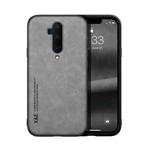 For OnePlus 7 Pro Skin Feel Magnetic Leather Back Phone Case(Light Grey)