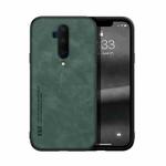 For OnePlus 7T Pro Skin Feel Magnetic Leather Back Phone Case(Green)