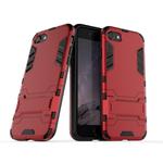 For iPhone SE 2022 / SE 2020 PC + TPU Shockproof Protective Case with Holder(Red)