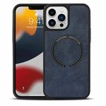 For iPhone 13 Lambskin Texture MagSafe Magnetic Phone Case(Dark Blue)