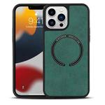 For iPhone 12 Lambskin Texture MagSafe Magnetic Phone Case(Dark Green)
