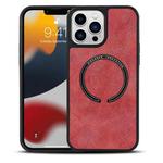 For iPhone 12 Pro Max Lambskin Texture MagSafe Magnetic Phone Case(Red)