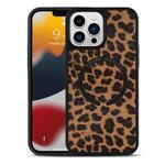For iPhone 11 Leather Texture MagSafe Magnetic Phone Case (Brown Leopard)