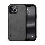 For iPhone 13 Pro Max Skin Feel Magnetic Leather Back Phone Case (Dark Grey)