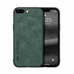 Skin Feel Magnetic Leather Back Phone Case For iPhone 7 Plus / 8 Plus(Green)