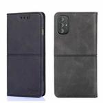 For Motorola Moto G Power 2022 Cow Texture Magnetic Horizontal Flip Leather Phone Case(Black)