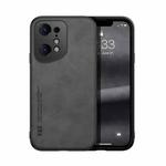 For OPPO Find X5 Skin Feel Magnetic Leather Back Phone Case(Dark Grey)