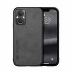 For OPPO A96 5G Skin Feel Magnetic Leather Back Phone Case(Dark Grey)