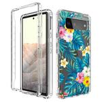 For Google Pixel 6 PC+TPU Transparent Painted Phone Case(Banana Leaf)