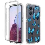 For OnePlus Nord N20 5G PC+TPU Transparent Painted Phone Case(Blue Butterflies)