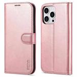 For iPhone 14 Pro AZNS Skin Feel Calf Texture Horizontal Flip Leather Case(Rose Gold)