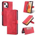 For iPhone 14 Plus AZNS Dream Second Generation Skin Feel PU+TPU Horizontal Flip Leather Phone Case (Red)