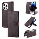 For iPhone 14 Pro AZNS Dream Second Generation Skin Feel PU+TPU Horizontal Flip Leather Phone Case(Coffee)