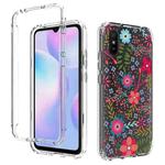 For Xiaomi Redmi 9A PC+TPU Transparent Painted Phone Case(Small Floral)