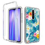 For Xiaomi Redmi Note 8 Pro PC+TPU Transparent Painted Phone Case(Banana Leaf)